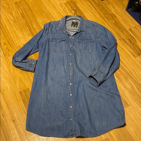 Old Navy Dresses & Skirts - Old Navy Blue Denim Shirt Dress; long sleeved; size XL